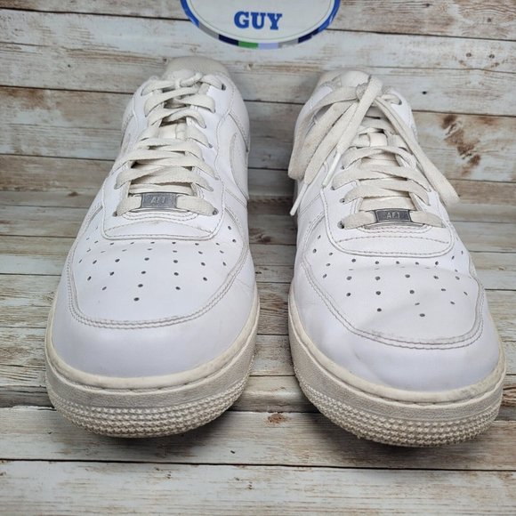 Nike Mens Sz 11.5 Air Force One AFL Low White Leather Sneaker Shoes 315122-111 - Picture 3 of 10